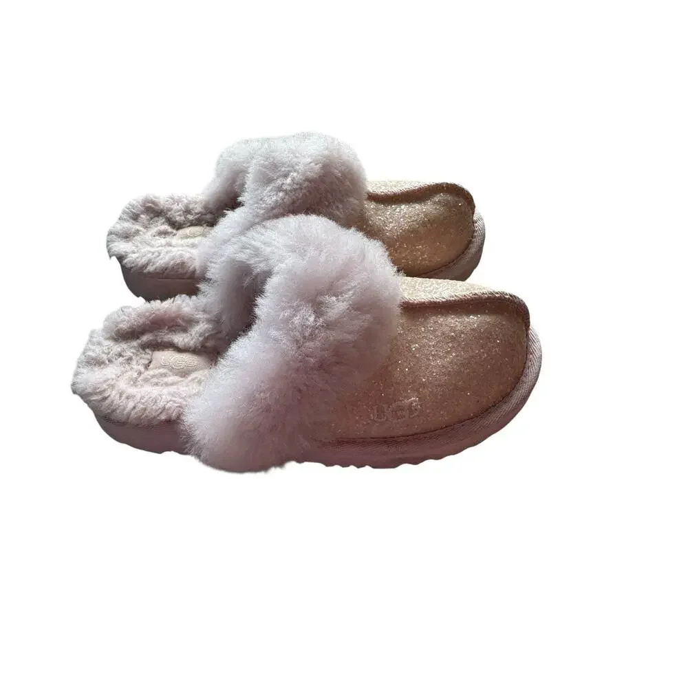 UGG Kids Girls Seashell Pink Cozy II Scuff Slippers Size 13‎